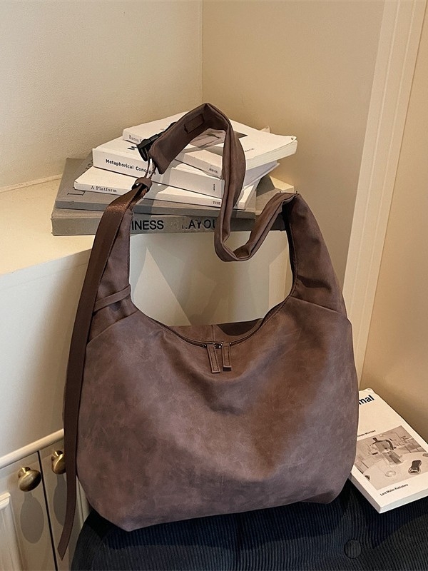 2025 PU torba za rame, jednobojna, casual i chic, velika kapaciteta, crossbody za žene