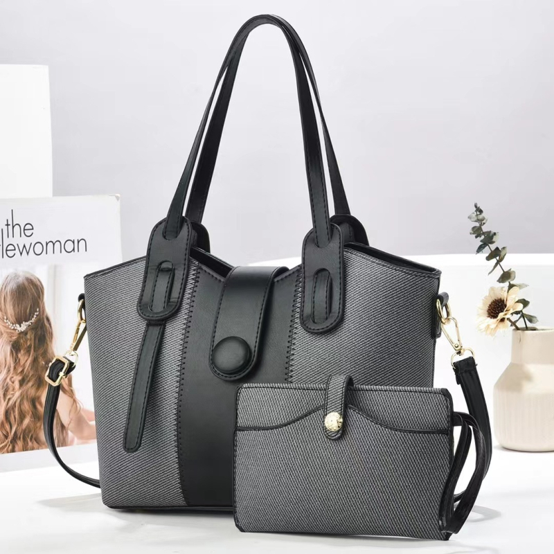 Nova gradska torba s kontrastnim bojama, velika kapaciteta, crossbody torba s jednim remenom.