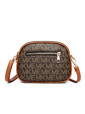 Ženska mala okrugla crossbody torba, mekana koža