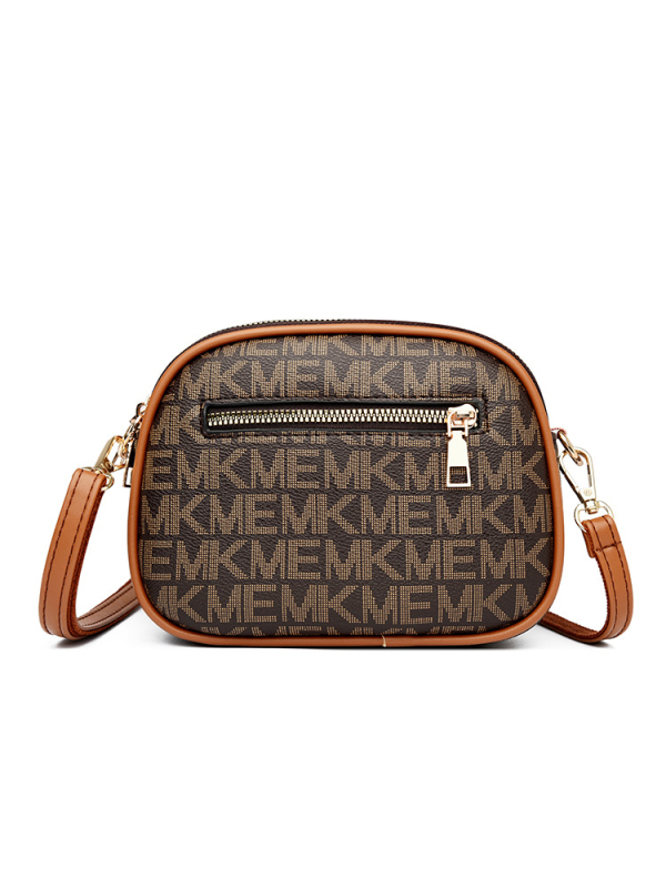 Ženska mala okrugla crossbody torba, mekana koža