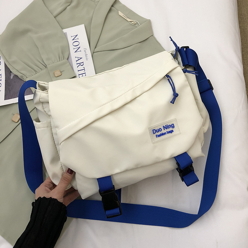 Ženska torba preko ramena u stilu workwear, japanski casual, velika zapremina, najlon, ljeto 2024, unutarnji džep