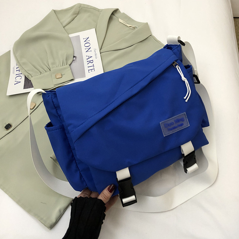 Ženska torba preko ramena u stilu workwear, japanski casual, velika zapremina, najlon, ljeto 2024, unutarnji džep