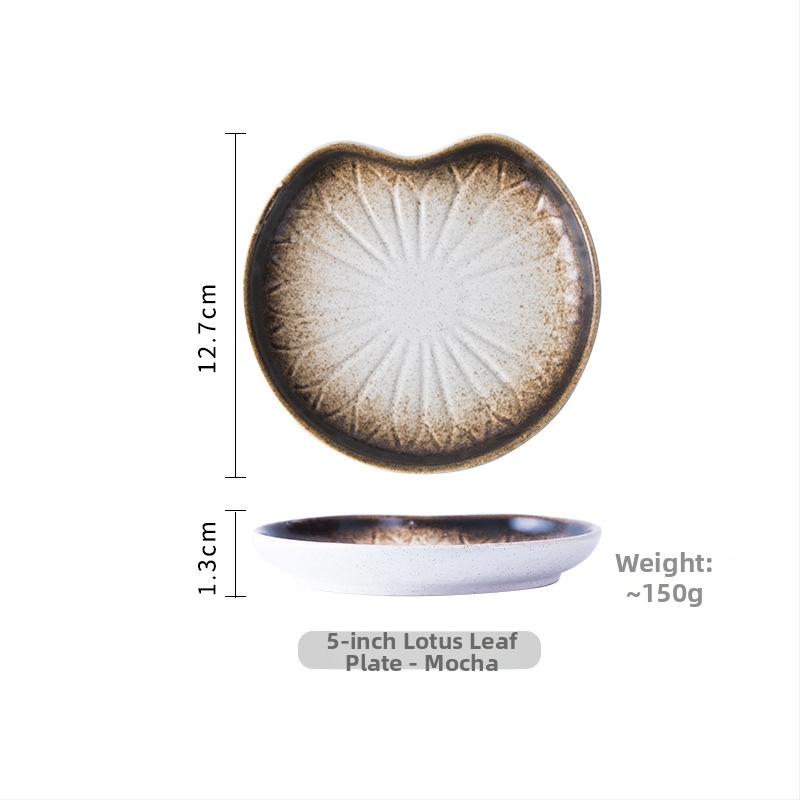 Japanski stil keramički tanjur za desert, mali slatki tanjur za užinu i kolače, porcelin, promjer 10–12.9 cm