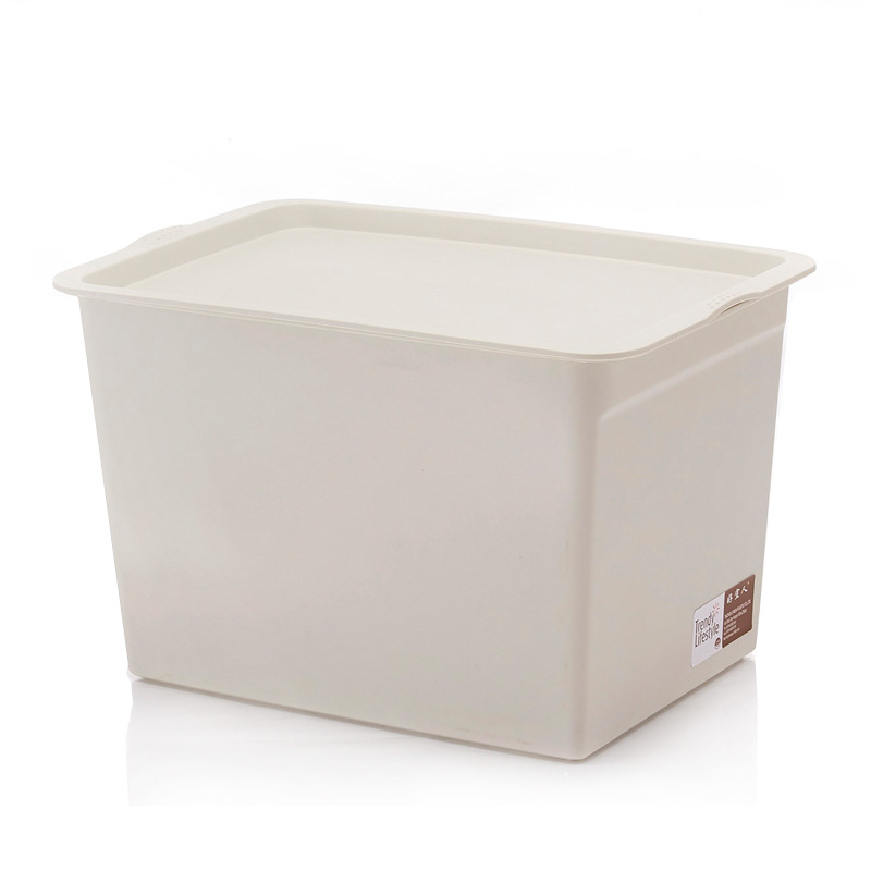 Višebojna plastična kutija za pohranu, slagiva, otporna na prašinu, stolni organizator, 25 L, dimenzije 41×27.5×25.8 cm