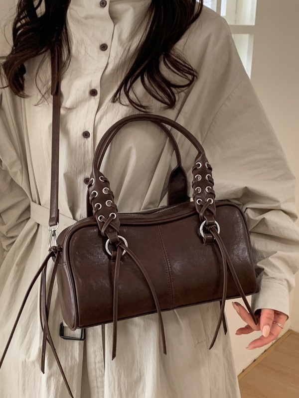 Ženska torbica od PU kože, za ramena i crossbody, s metalnim kopčom, gradski stil, svakodnevna torbica