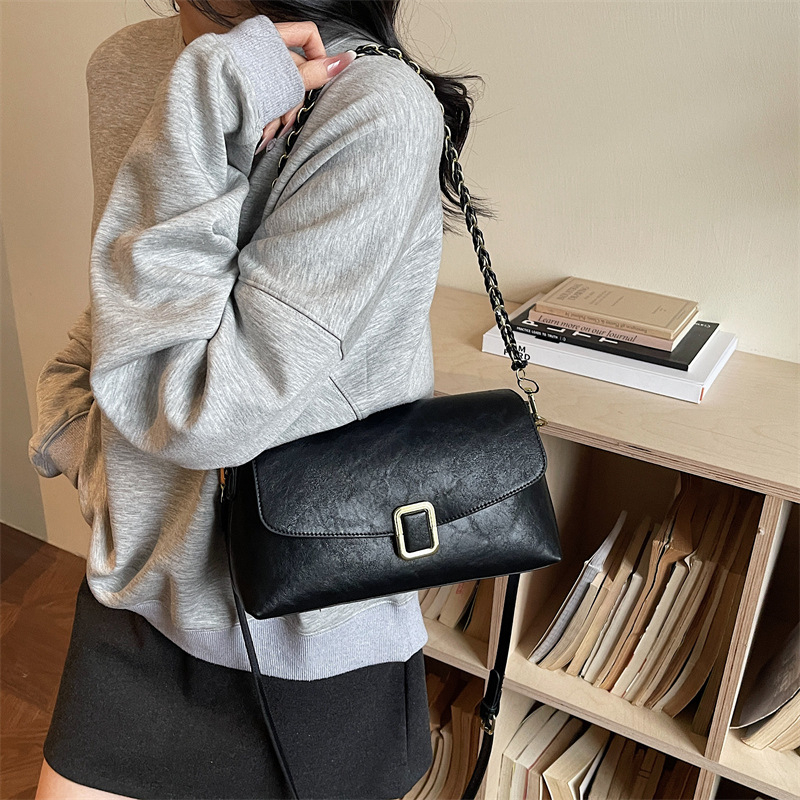 Damska crossbody torba od PU kože, mini kvadratnog oblika, 2026 novi model, retro stil za svakodnevnu upotrebu