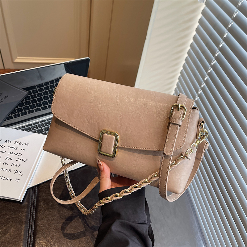 Damska crossbody torba od PU kože, mini kvadratnog oblika, 2026 novi model, retro stil za svakodnevnu upotrebu