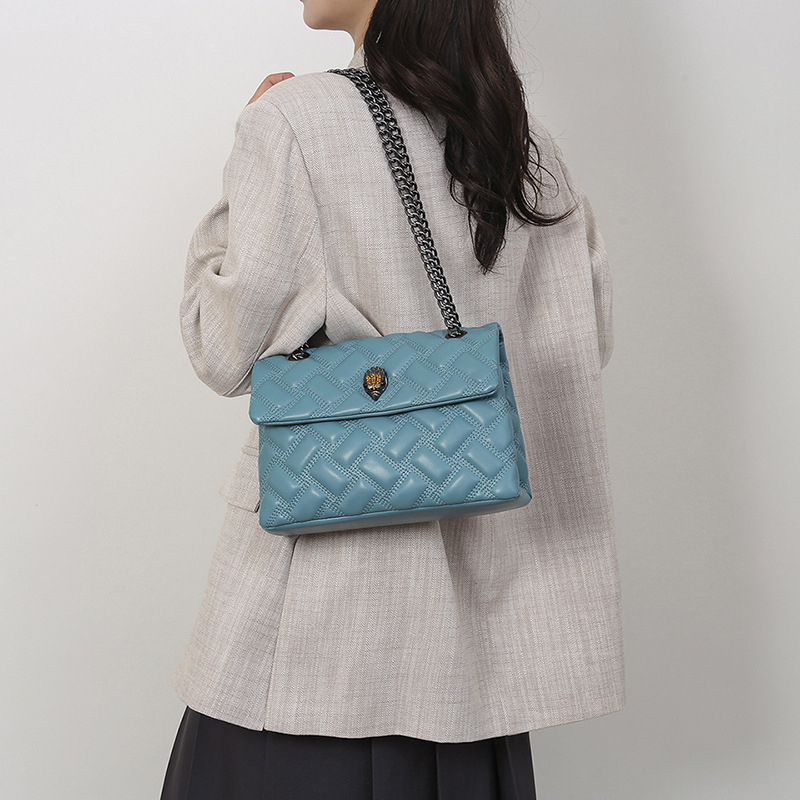 Ženska torba Eagle Bag: PU koža, rombo prešivanje, preklop s magnetskim zatvaračem, mala kvadratna torba za rame/crossbody
