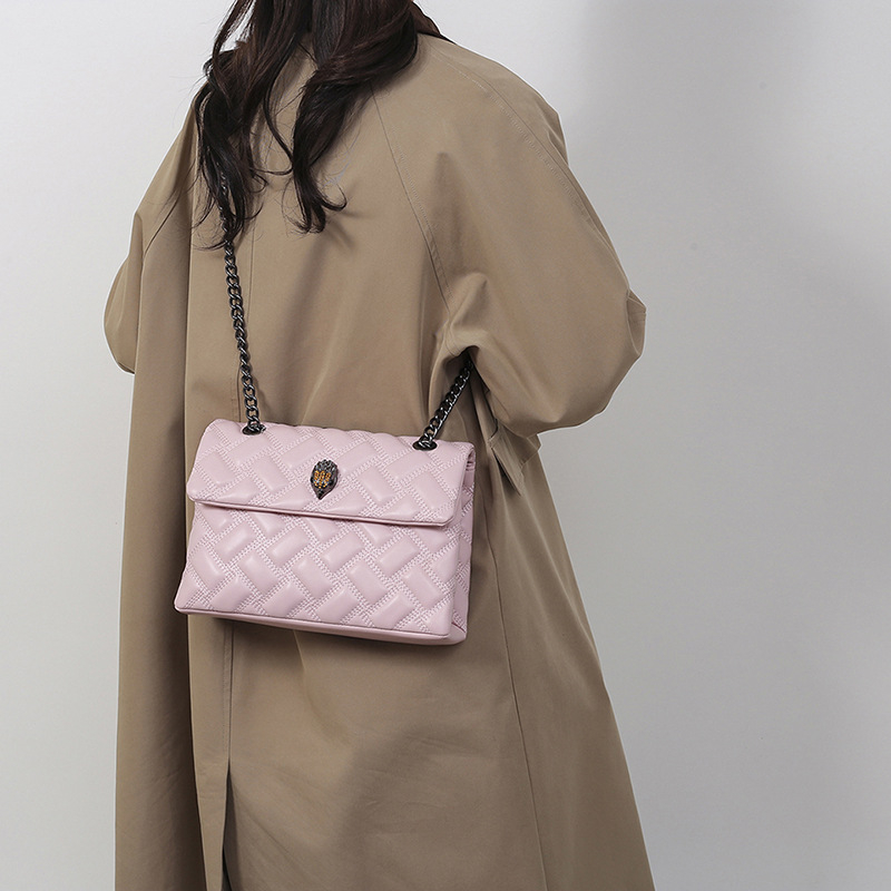 Ženska torba Eagle Bag: PU koža, rombo prešivanje, preklop s magnetskim zatvaračem, mala kvadratna torba za rame/crossbody