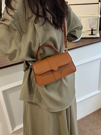 Ženska torba s urbanim stilom, PU koža, crossbody torba, retro mala kvadratna torba za svakodnevnu upotrebu
