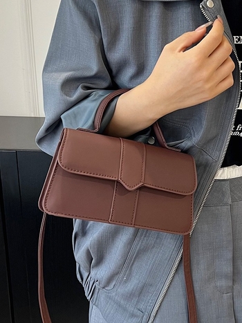 Ženska torba s urbanim stilom, PU koža, crossbody torba, retro mala kvadratna torba za svakodnevnu upotrebu