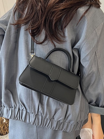 Ženska torba s urbanim stilom, PU koža, crossbody torba, retro mala kvadratna torba za svakodnevnu upotrebu