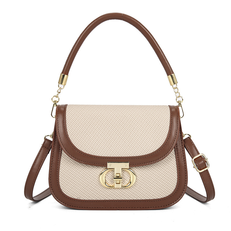 Ženska mala crossbody torba s PU teksturom, jesen-zima 2025, jednostavan casual stil, retro torba preko ramena