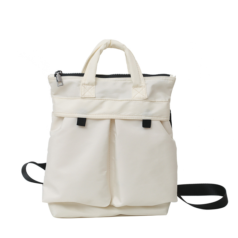 Najlon messenger torba u japanskom Harajuku stilu, casual jednobojna, unisex naramenica, kompatibilna s 12-inčnim prijenosnikom, gradski minimalistički stil