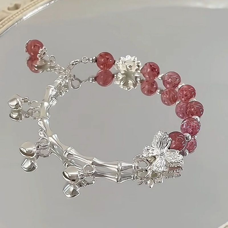 Narukvica bijelog mjeseca i zvijezda, s bijelim jelenskim akcentom, elegantan antički stil