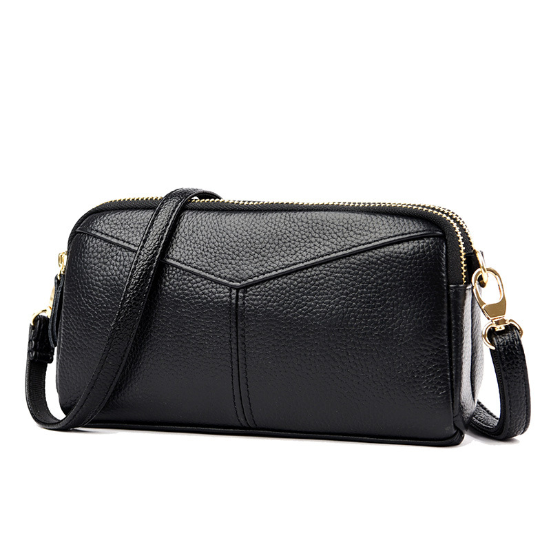 Ženska torbica od prave kože, mala kvadratna, crossbody torba preko ramena, svakodnevni stil, 2025