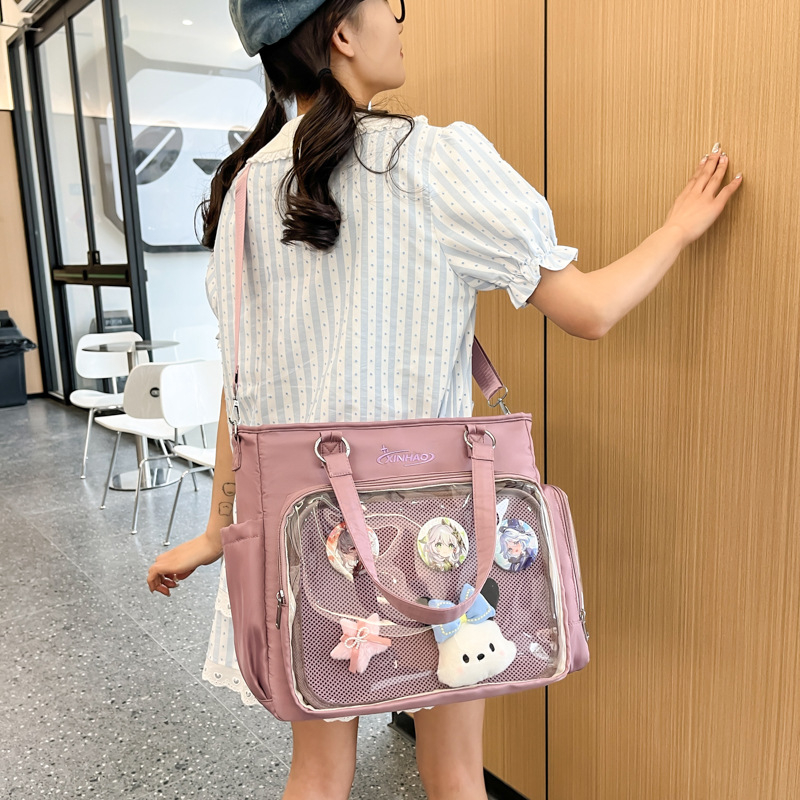 Ženski gradski ruksak za svakodnevne potrebe i školu, japanski stil, tri načina nošenja: ruksak, torba preko ramena, crossbody torba.