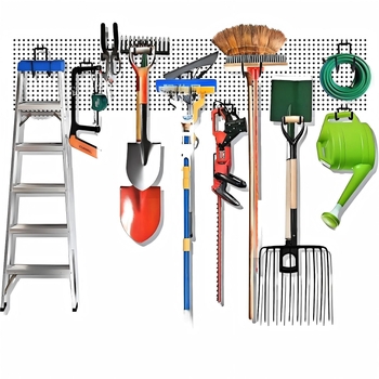 Metalna kuka za perforiranu ploču, set od 5 komada, višerazinski dizajn, moderni minimalistički stil, za skladištenje alata, nosivost 10–15 kg