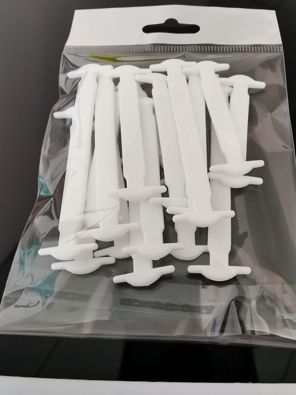 Șireturi plate din silicon pentru adidași albi, elastice, fără legare, pentru adulți și copii, la gros