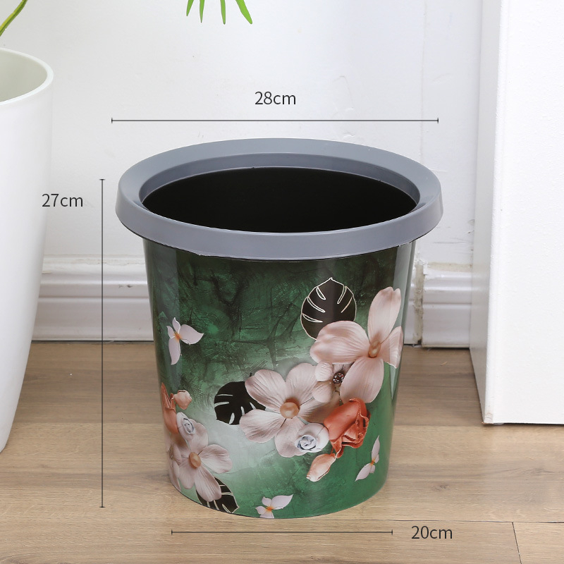 Plastični otpadni koš bez poklopca, cilindričnog oblika, 3 L, za kupaonicu, kuhinju ili spavaću sobu.