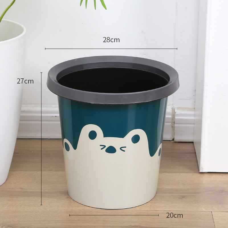 Plastični otpadni koš bez poklopca, cilindričnog oblika, 3 L, za kupaonicu, kuhinju ili spavaću sobu.