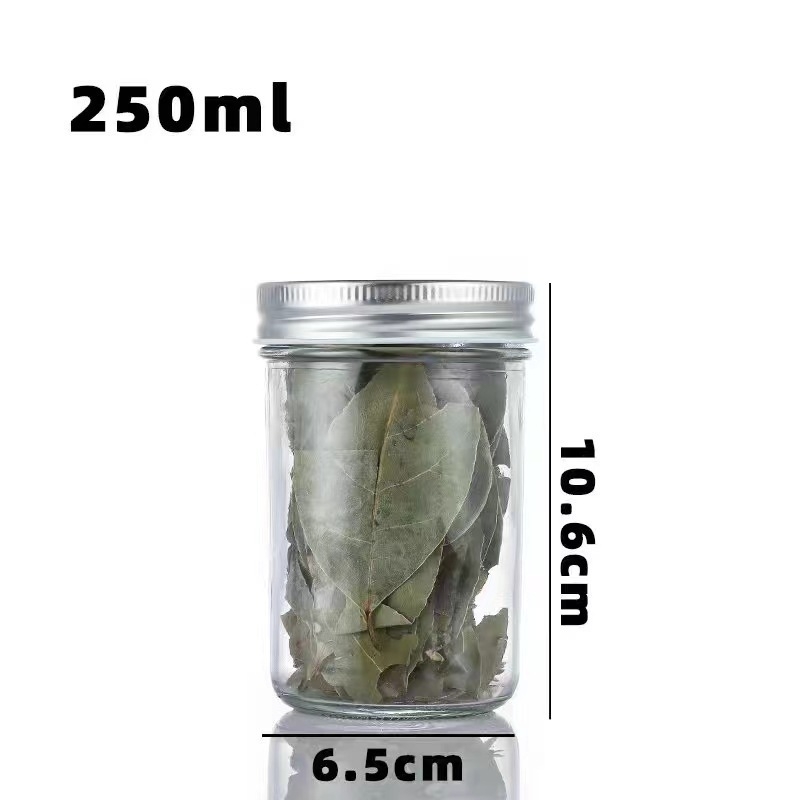 Stakleni Mason teglica u američkom stilu, prozirna, zatvorena, široko grlo, za zobene pahuljice, milkshake i sokove, glatka površina, 500 ml