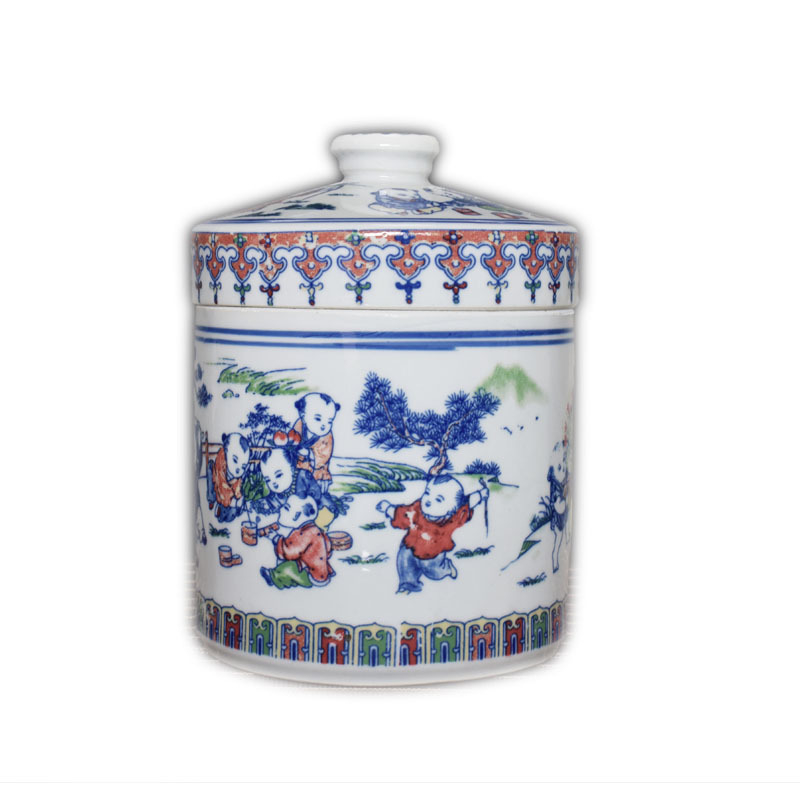Porcelanska vintage posuda za pastu sa zatvaračem, namijenjena skladištenju fermentiranog tofua, guste pašte i tradicionalne kineske medicine.