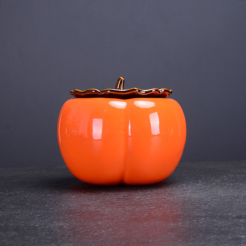 Shishi Ruyi porcelanska čajna posuda, zatvoren spremnik za čaj persimmon, u ekstra velikoj darovnoj kutiji