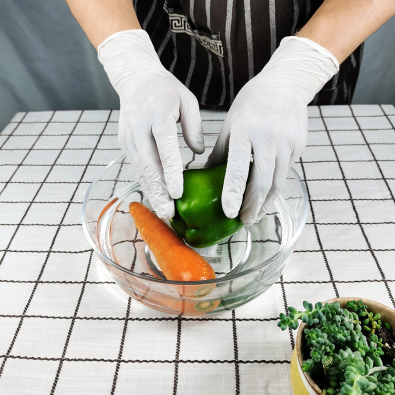 Удължени нитрилни ръкавици, водоустойчиви и маслоустойчиви, за домашни задачи и миене на съдове, нехлъзгащи се, здрави, 12-инчови еднократни