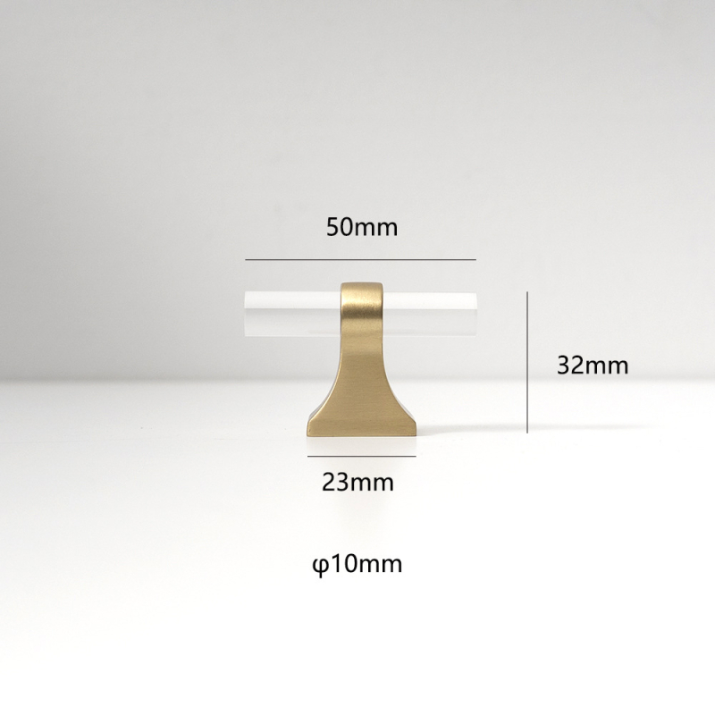 Prozirna akrilna ručka za ladice i ormariće, moderni minimalistički stil