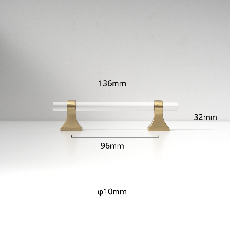 Prozirna akrilna ručka za ladice i ormariće, moderni minimalistički stil