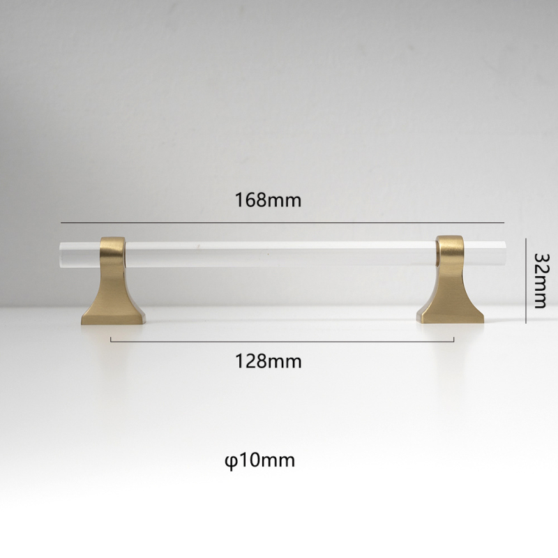 Prozirna akrilna ručka za ladice i ormariće, moderni minimalistički stil