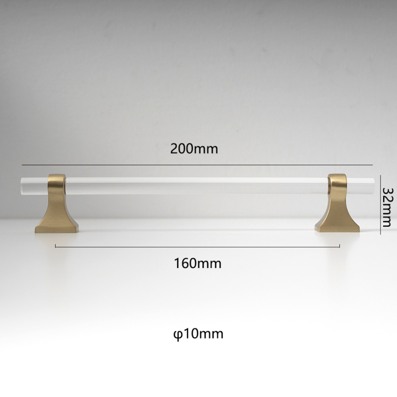 Prozirna akrilna ručka za ladice i ormariće, moderni minimalistički stil