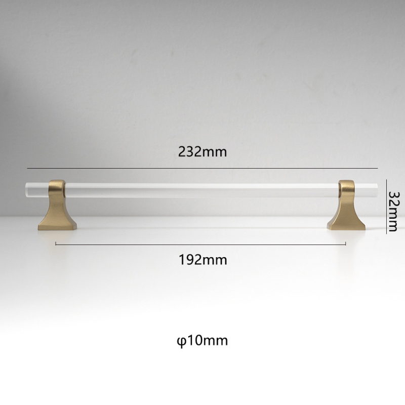 Prozirna akrilna ručka za ladice i ormariće, moderni minimalistički stil