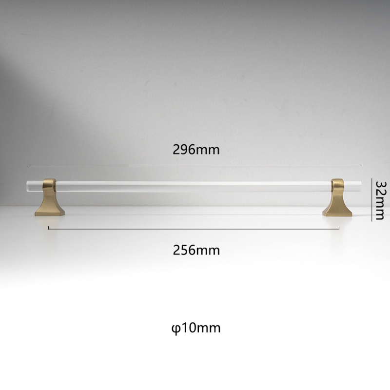 Prozirna akrilna ručka za ladice i ormariće, moderni minimalistički stil