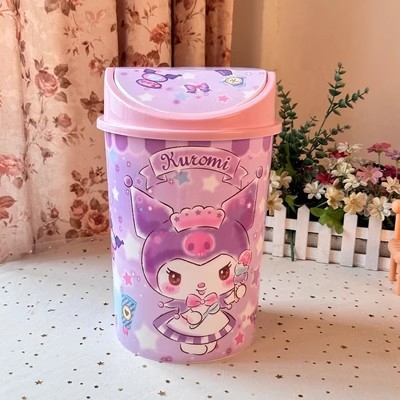 Plastični koš za otpad s poklopom, dizajn crtani lik, 8 L, za dom, dnevni boravak, spavaću sobu i kupaonicu