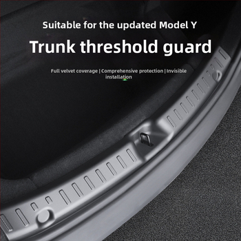 Protecții praguri pentru Tesla Model Y: protecții laterale ale portbagajului și decor interior pentru montaj