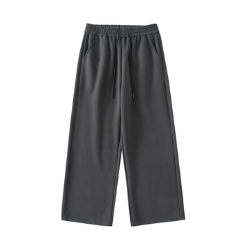 Férfiaknak 400 g nehéz fleece-béléssel bélelt egyenes szárú sportnadrág, őszi–téli, amerikai stílusú, laza mindennapi viselet