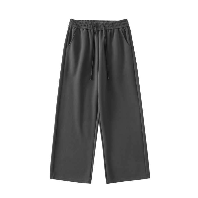 Férfiaknak 400 g nehéz fleece-béléssel bélelt egyenes szárú sportnadrág, őszi–téli, amerikai stílusú, laza mindennapi viselet
