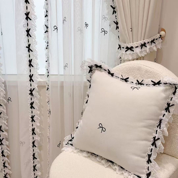 8 cm Lolita traka s mašnicom i plisiranom čipkom — ukrasi za zavjese, rub suknje i DIY dodaci za torbu