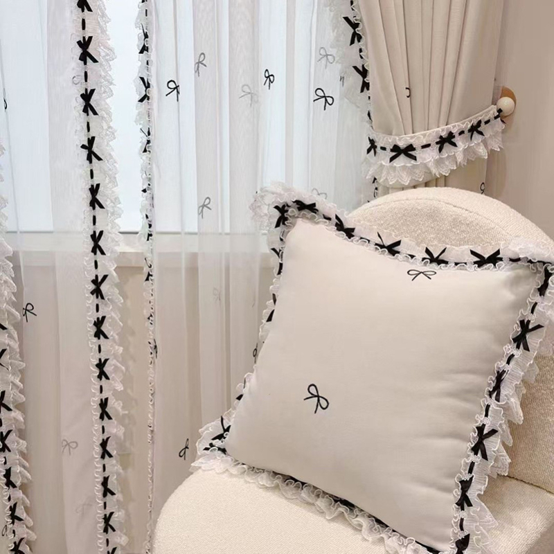 8 cm Lolita traka s mašnicom i plisiranom čipkom — ukrasi za zavjese, rub suknje i DIY dodaci za torbu