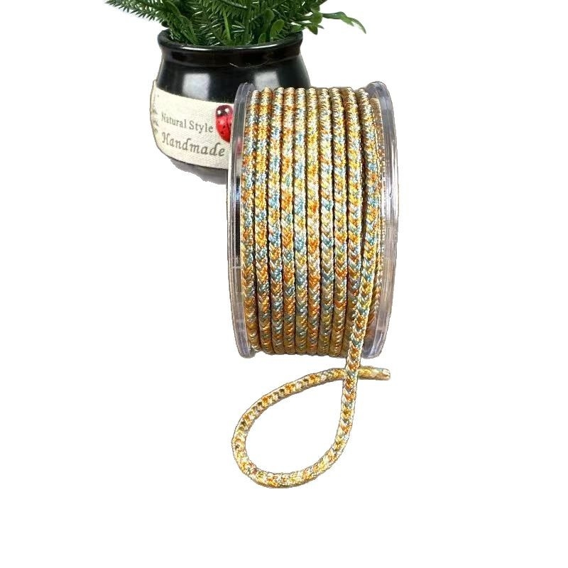 Șnur de colier din nylon, 3 mm, țesut manual, roșu pentru proiecte DIY