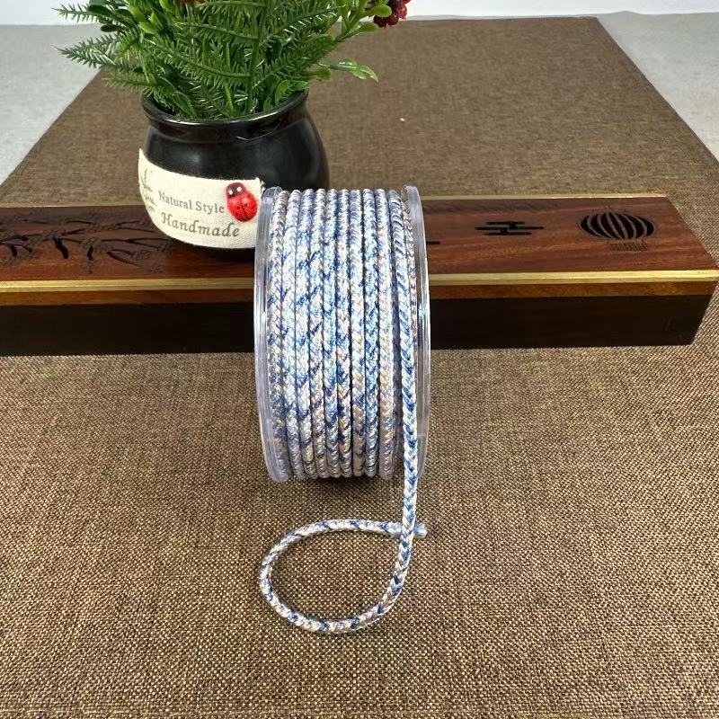 Șnur de colier din nylon, 3 mm, țesut manual, roșu pentru proiecte DIY