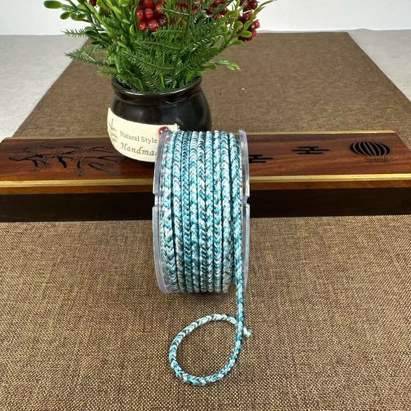 Șnur de colier din nylon, 3 mm, țesut manual, roșu pentru proiecte DIY