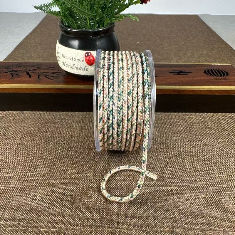 Șnur de colier din nylon, 3 mm, țesut manual, roșu pentru proiecte DIY