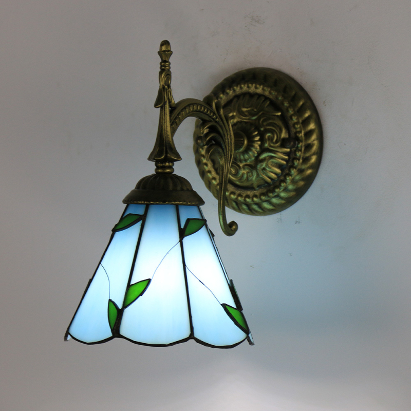 Tiffany-stil moderni kvadratna zidna svjetiljka od 8 inča, španjolskog stila za dnevni boravak, spavaću sobu i hodnik