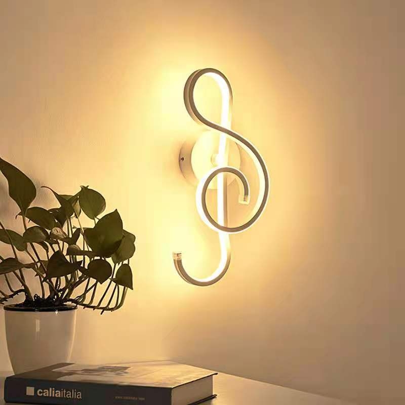 Minimalistična moderna LED zidna svjetiljka s valovitim dizajnom za spavaću sobu i hodnik, aluminijsko kućište