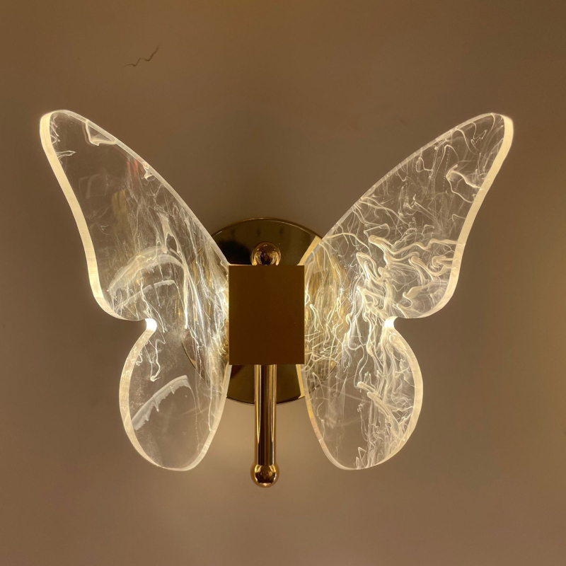 LED zidna lampica s leptirovim motivom, kineski retro stil, za spavaću sobu, dnevnu sobu i hodnik