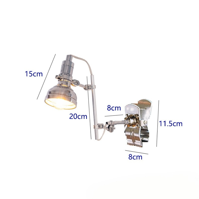 Zidna Bauhaus lampa retro-industrijskog stila s rasklopnim rukom, izvučna, nordijska noćna lampa za čitanje