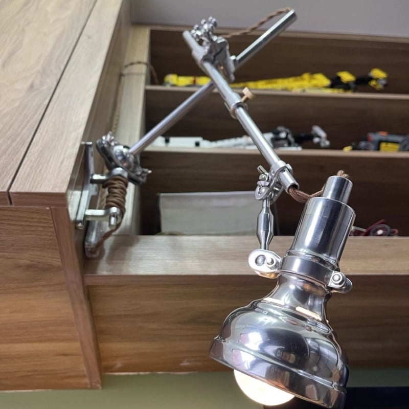 Nastavna lampa Bauhaus, industrijskog stila, aluminijski teleskopski dugi rameni zidni svjetiljka, skandinavski sklopivi retro noćni svjetiljka